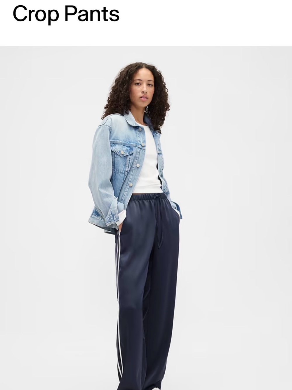 Gap Relaxed Satin Straight leg track pants
Size S. Vintage Navy - Picture 3 of 3
